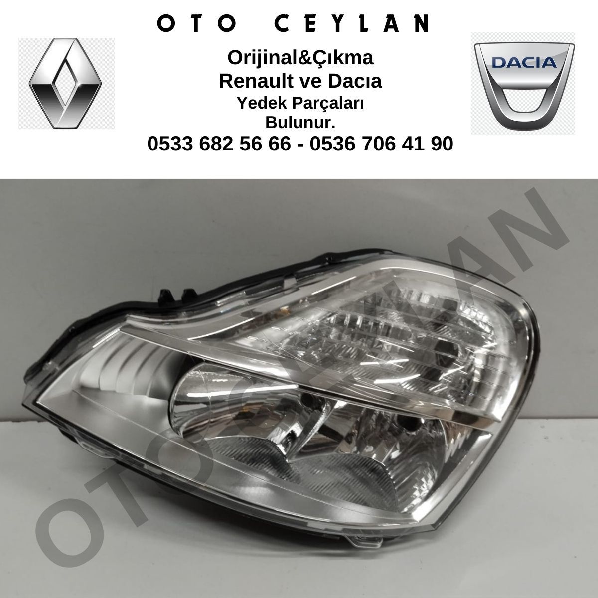 7701069734 Modus Sol Far Sıfır Orjinal Hafif Hatalı