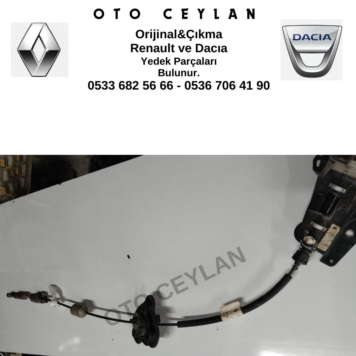 349352079R Fluence Otomatik Vites Teli Kablosu Elektrikli Orijinal Çıkma