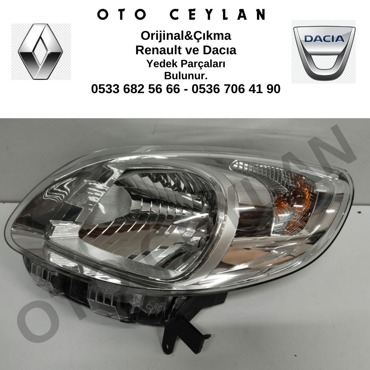 260602665R Kangoo 4 Express Sol Far Sıfır Orjinal Üst Ayak Kırık