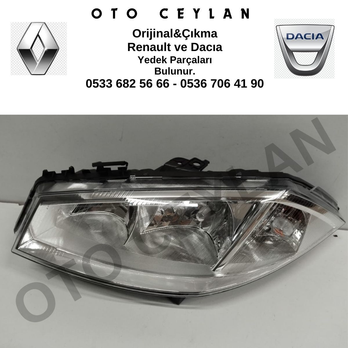 260604235R Megane 2 Sol Far Sıfır Orjinal