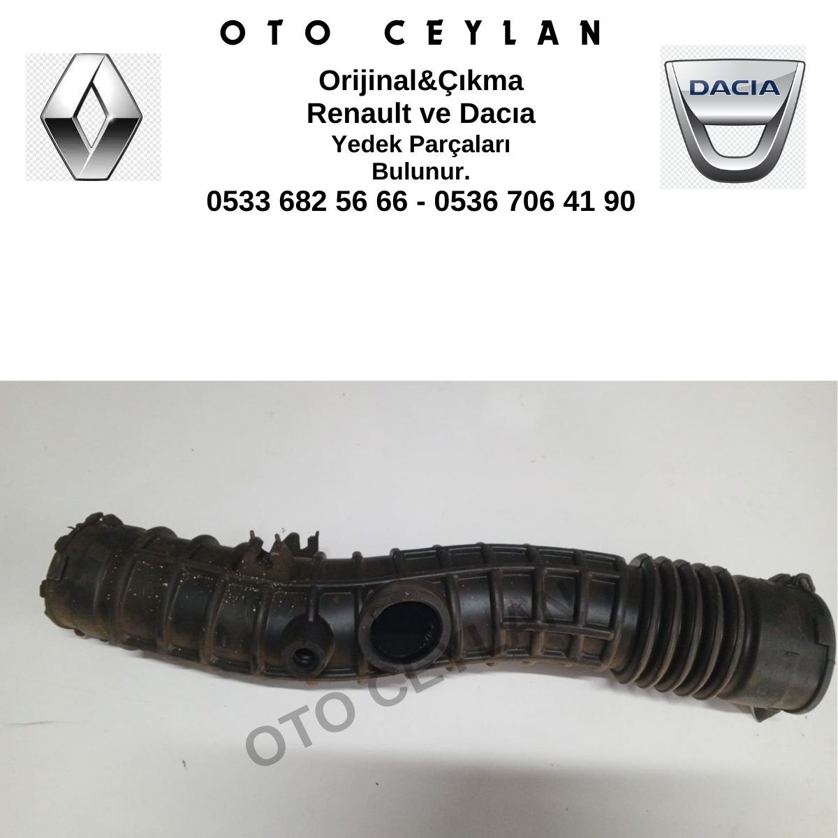 165780388R 8201529827 Dokker Lodgy Turbo Borusu Orijinal Çıkma