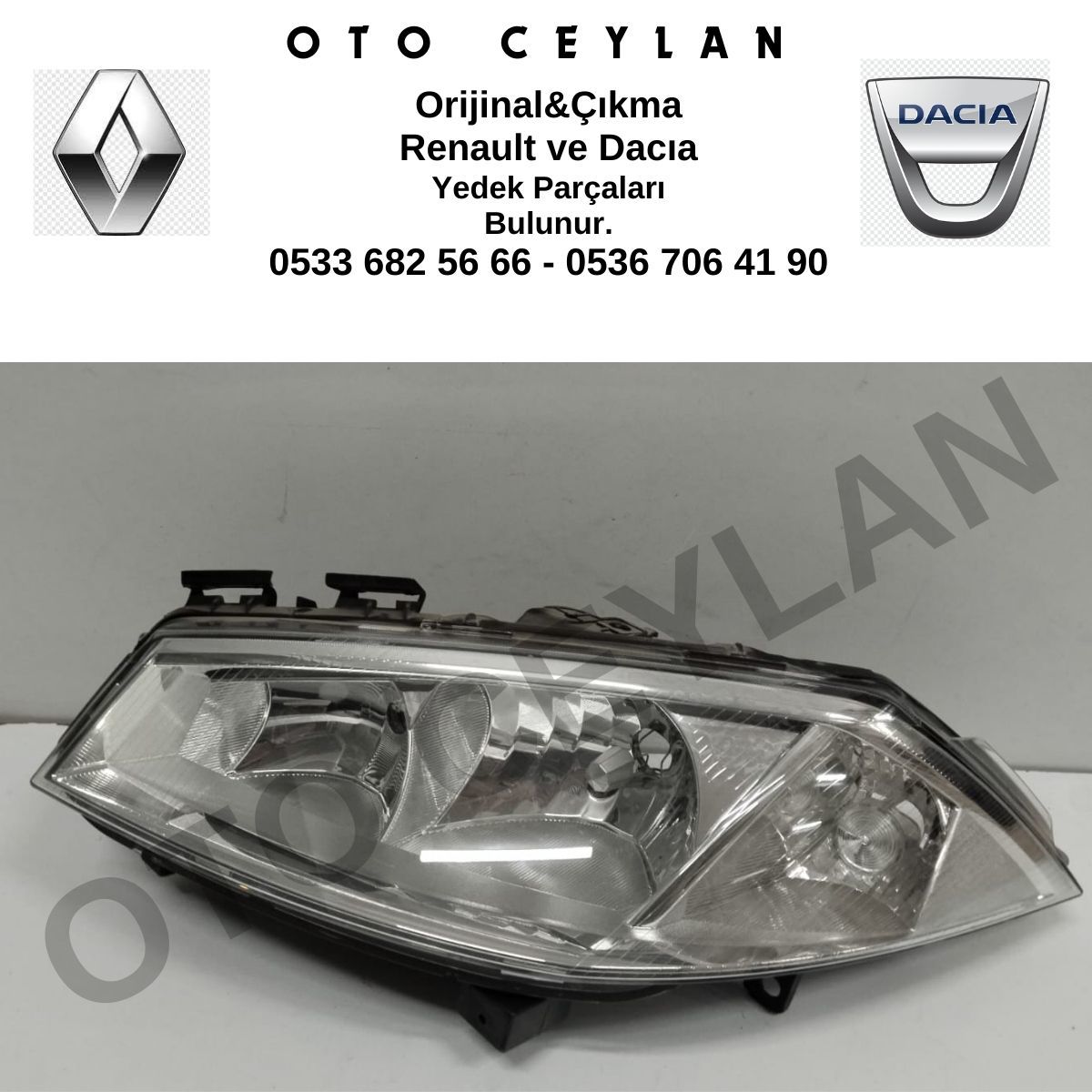 7701064018 Megane 2 Sol Far Sıfır Orjinal