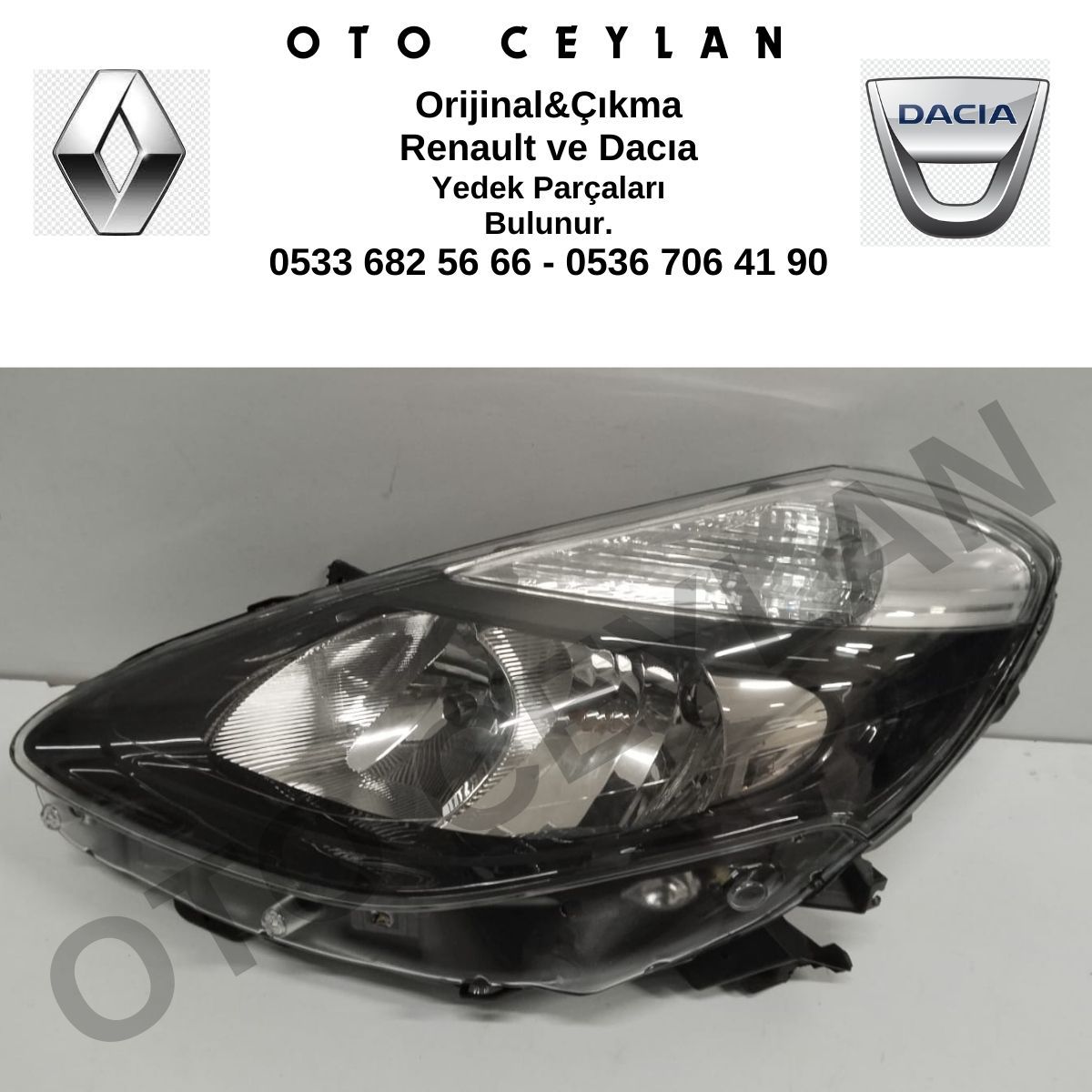 260603106R Clio 3 Sol Far Sıfır Orjinal Hafif Hatalı