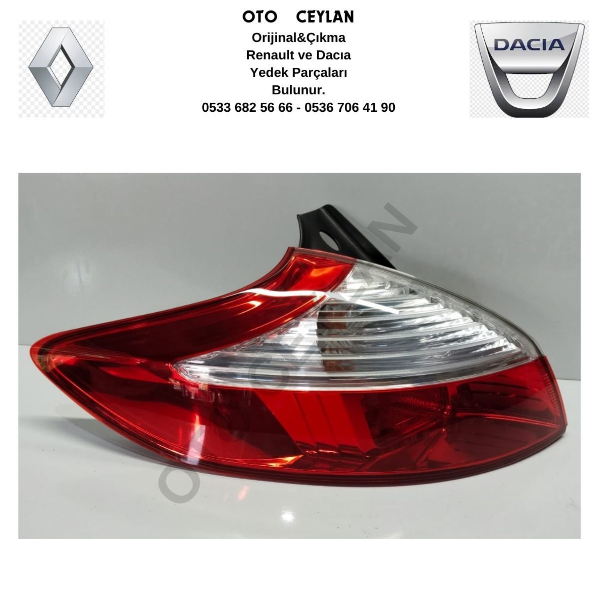 265500036R Megan III HB Sağ Arka Dış Stop sıfır Orijinal (Hafif Hatalı)