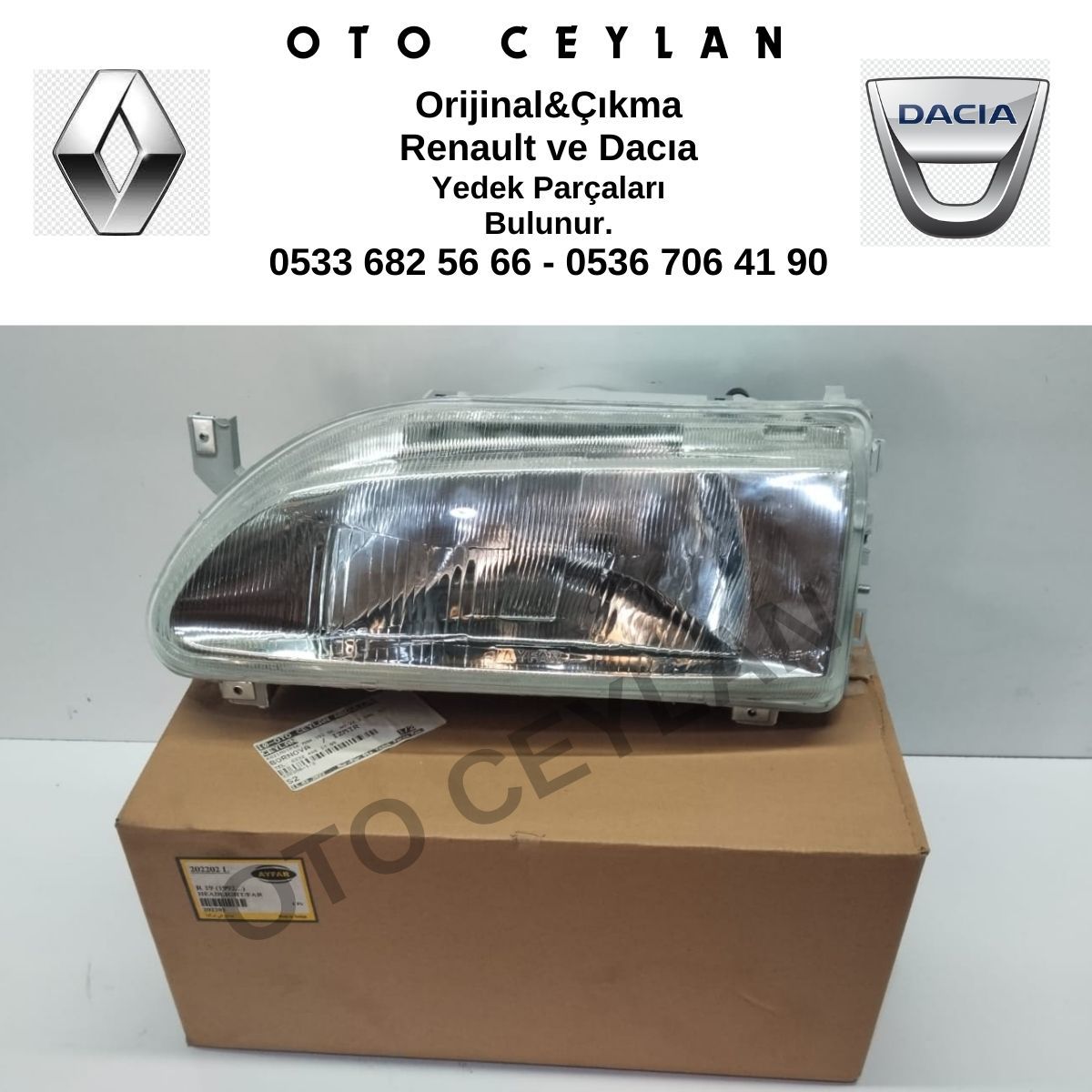 Ayfar 202202 R19 Far Sol Sıfır Yerli Üretim