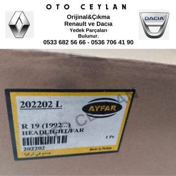 Ayfar 202202 R19 Far Sol Sıfır Yerli Üretim