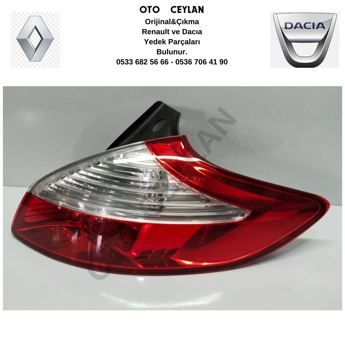 265500036R Megan III HB Sağ Arka Dış Stop Sıfır Orijinal(Hafif Hatalı)