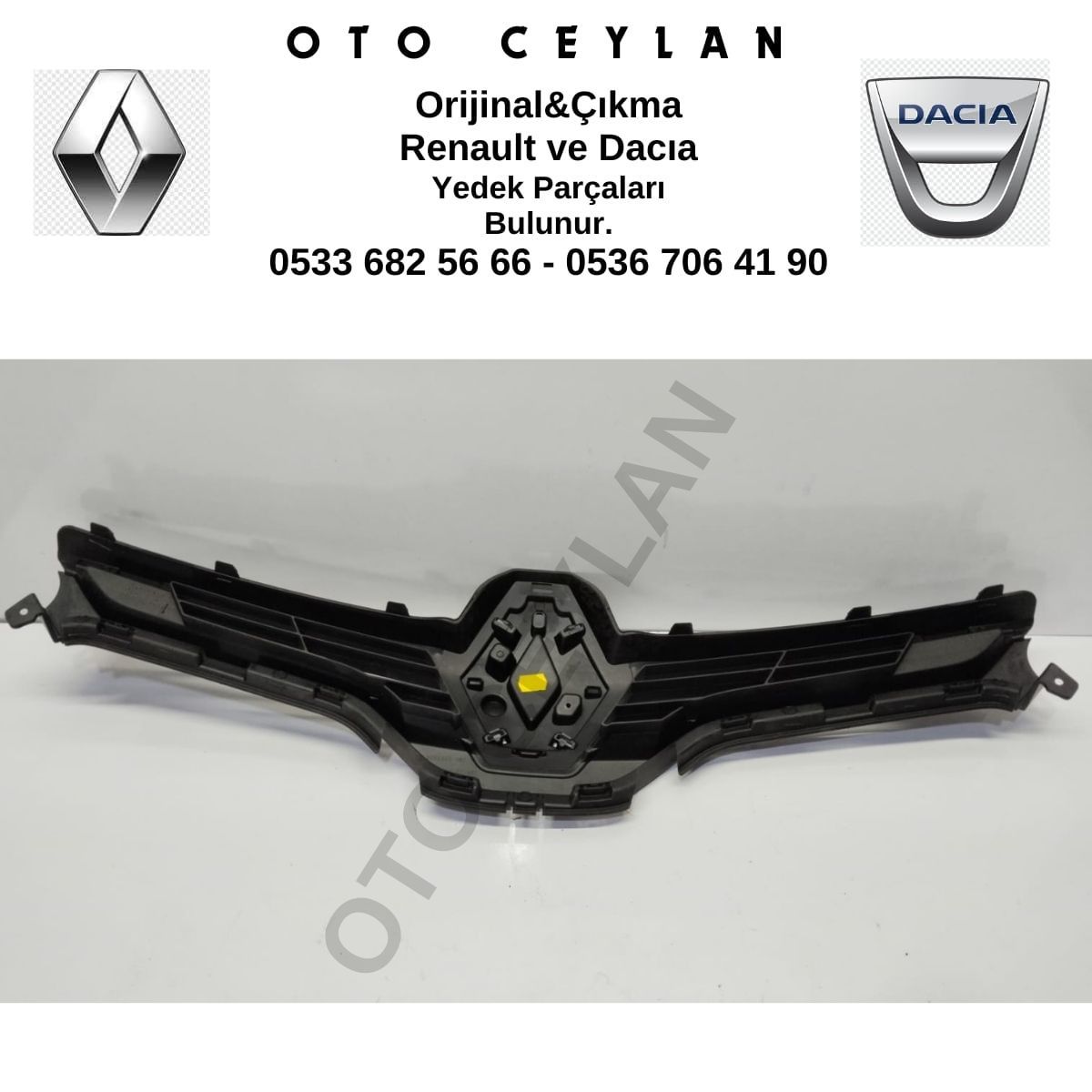 623101286R Megan 3 Ön Tampon Izgara Orijinal Sıfır