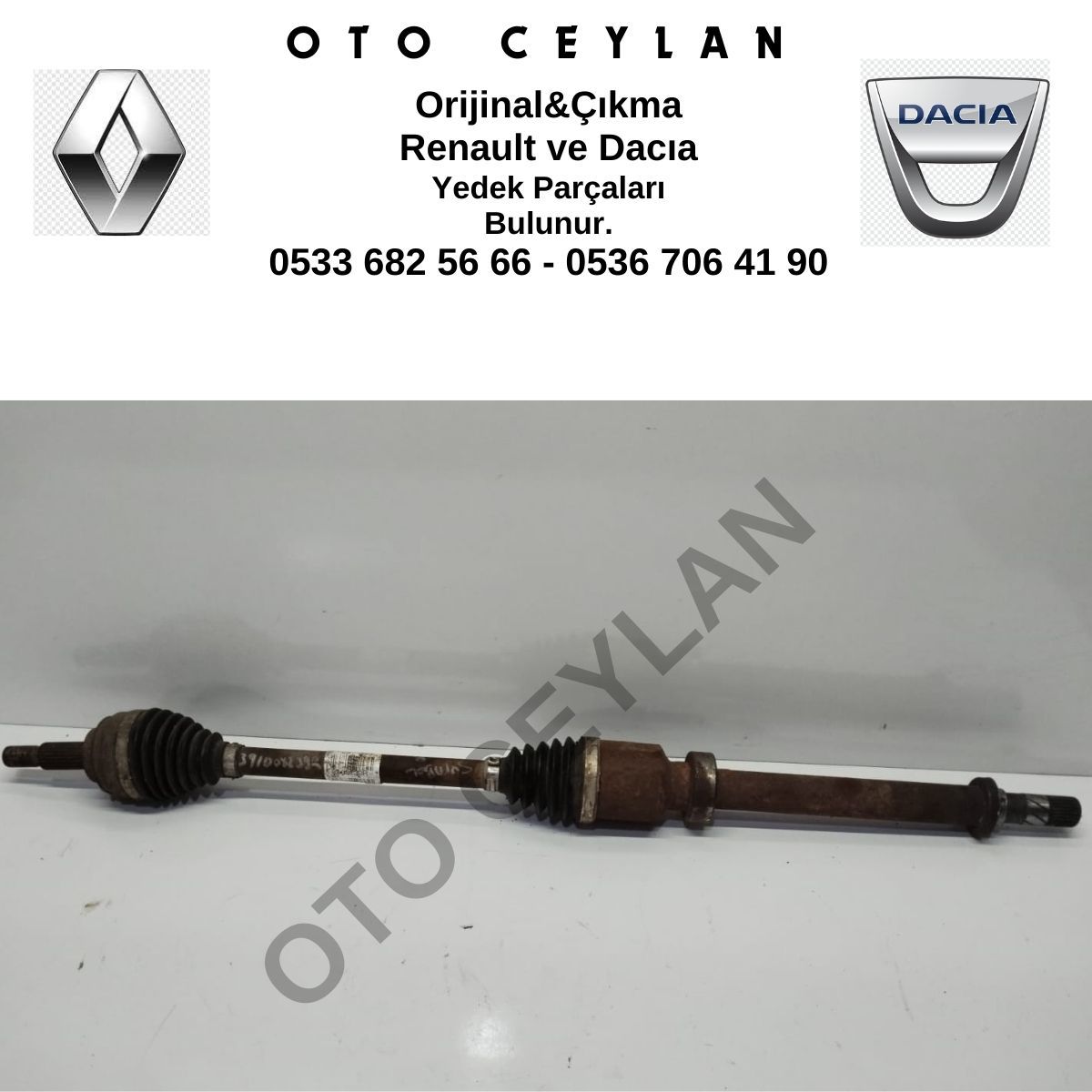 391008239R Clio 4 Sağ Ön Aks Orijinal Çıkma