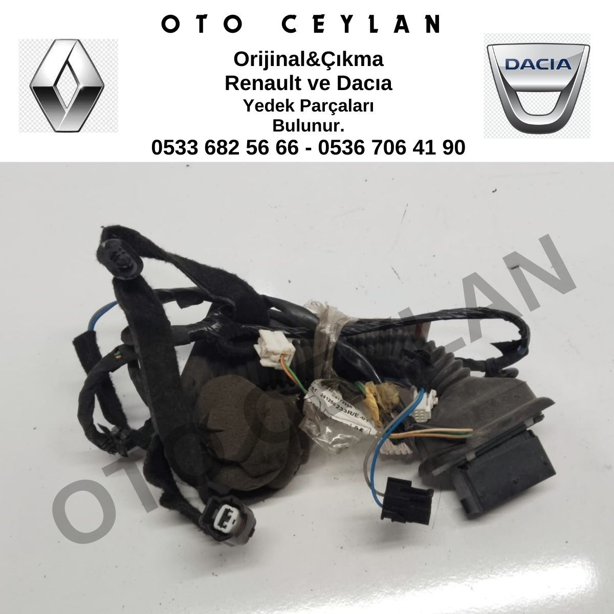 241250233R Dokker Kapı Tesisatı Sağ Ön Orijinal Çıkma