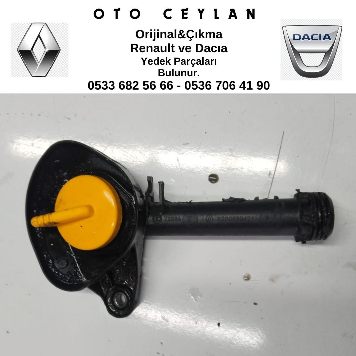 8200639421 CLIO THALIA Külbütör Yağ Dolum Borusu 1.2 16V D4F ÇIKMA