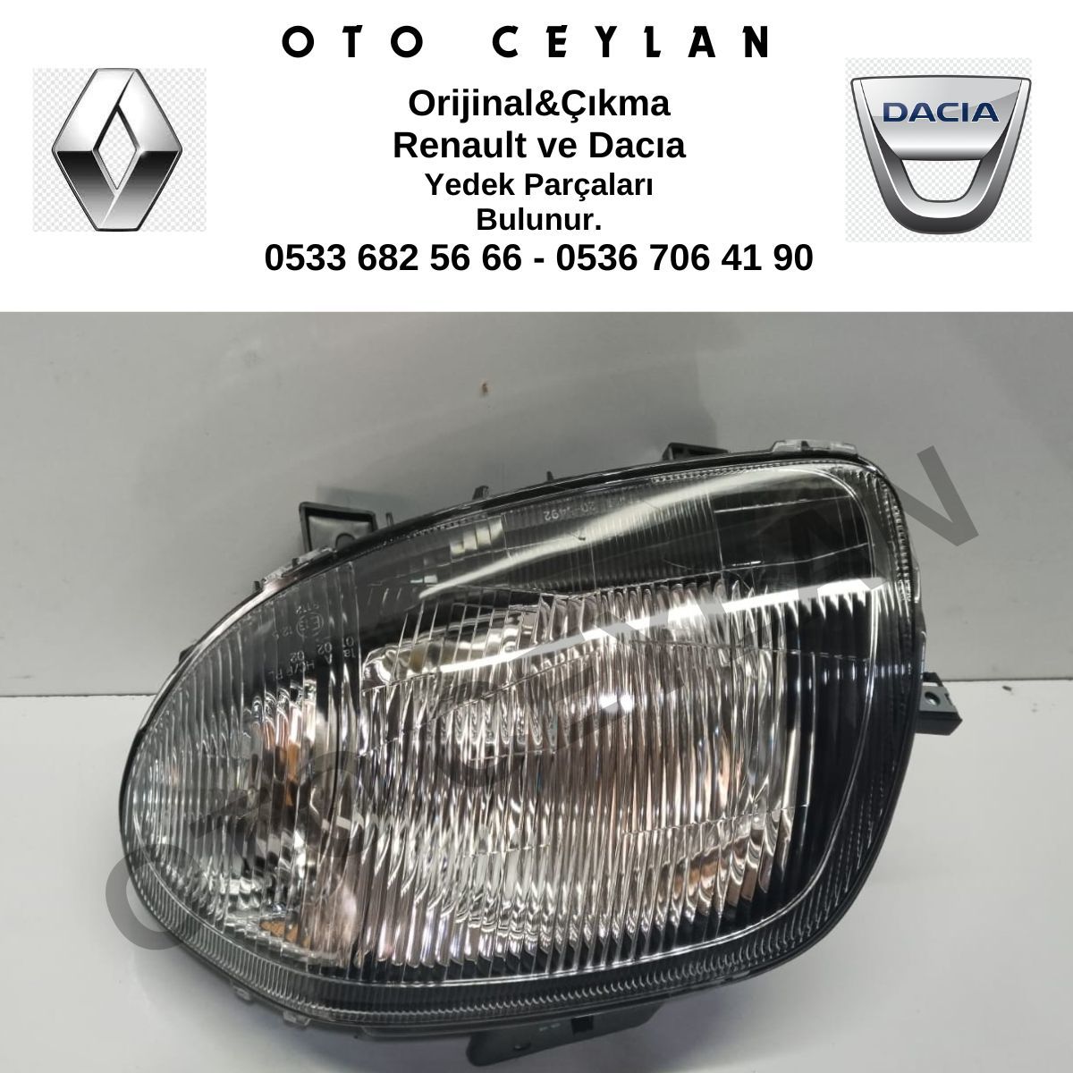 TYC-REN10CL012 Clio 2 Faz 1 Far Sol Sıfır Yerli Üretim