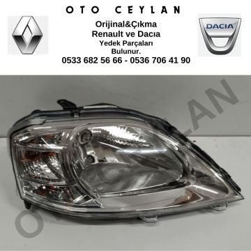 8200744754 Dacia Logan Sağ Far Sıfır Orjinal Hafif Hatalı