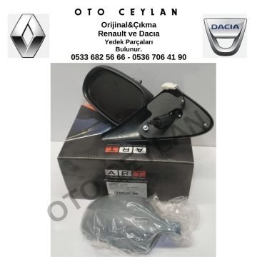 7700436718 M002.2173 Megane Dış Dikiz Aynası Sağ Mekanik Astarlı Sensörlü Sıfır Art Marka İthal