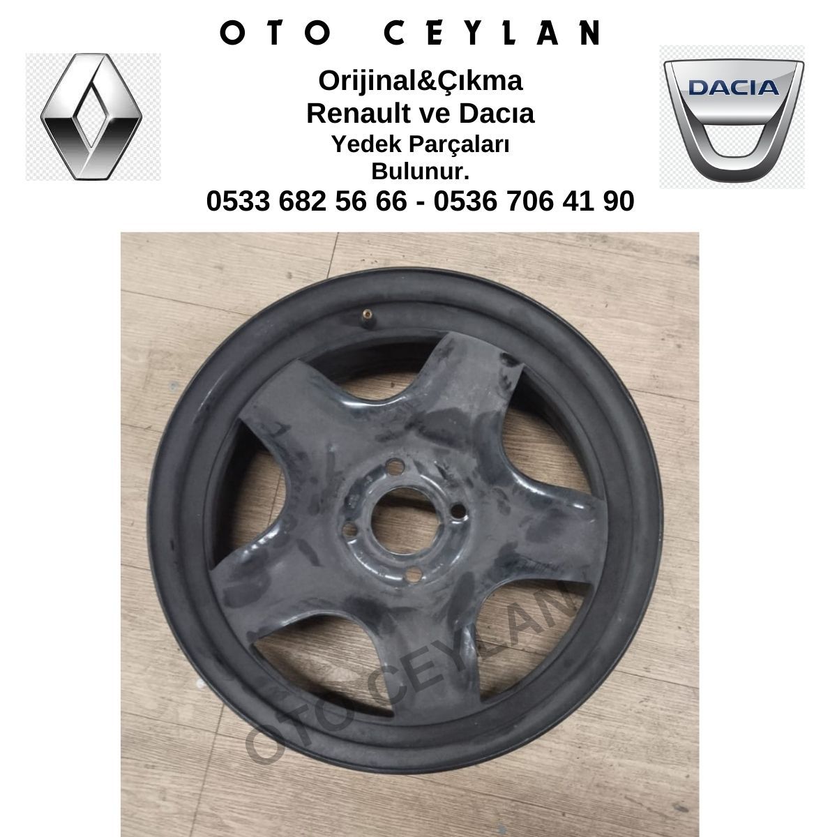 403003525R Clio 4 16İnç Saç Jant Orijinal Çıkma