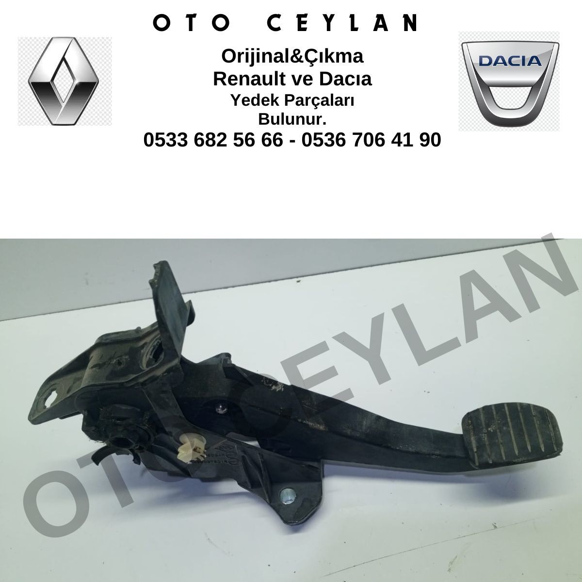 8201298901 465038135R Sandero Fren Pedalı Orijinal Çıkma