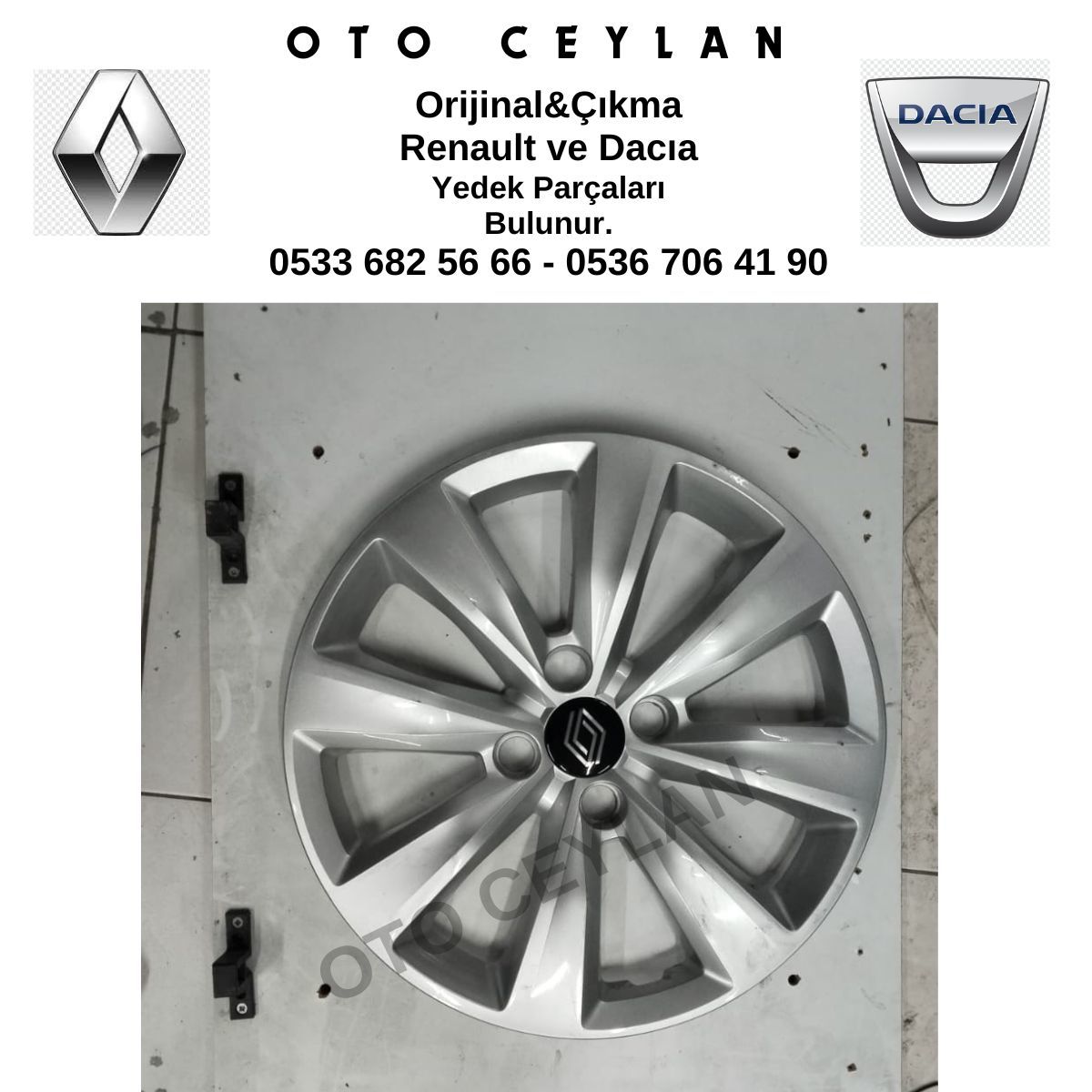 403155422R 403152038R 403156342R Clio 5 Jant Kapağı Orijinal Çıkma