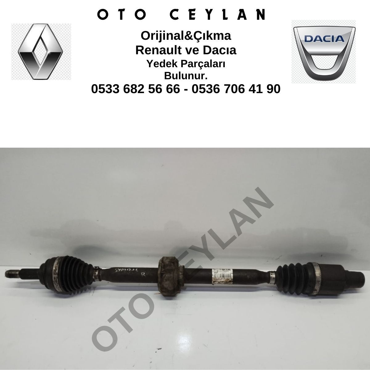 391004298R Logan Sağ Ön Aks 1.5Dci Orijinal Sıfır