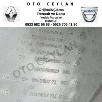 8200295616 Logan Sağ Arka Kapı Döşemesi Çıkma Orjinal