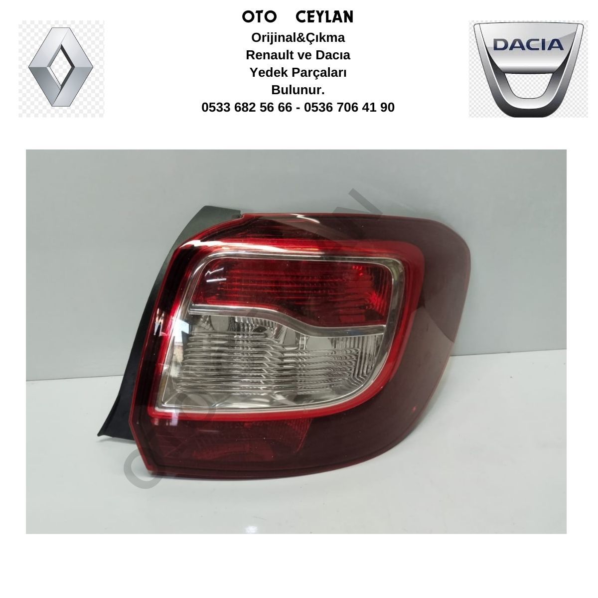 265500465R Sandero 2 Sağ Arka Stop Hafif Hatalı Sıfır Orjinal