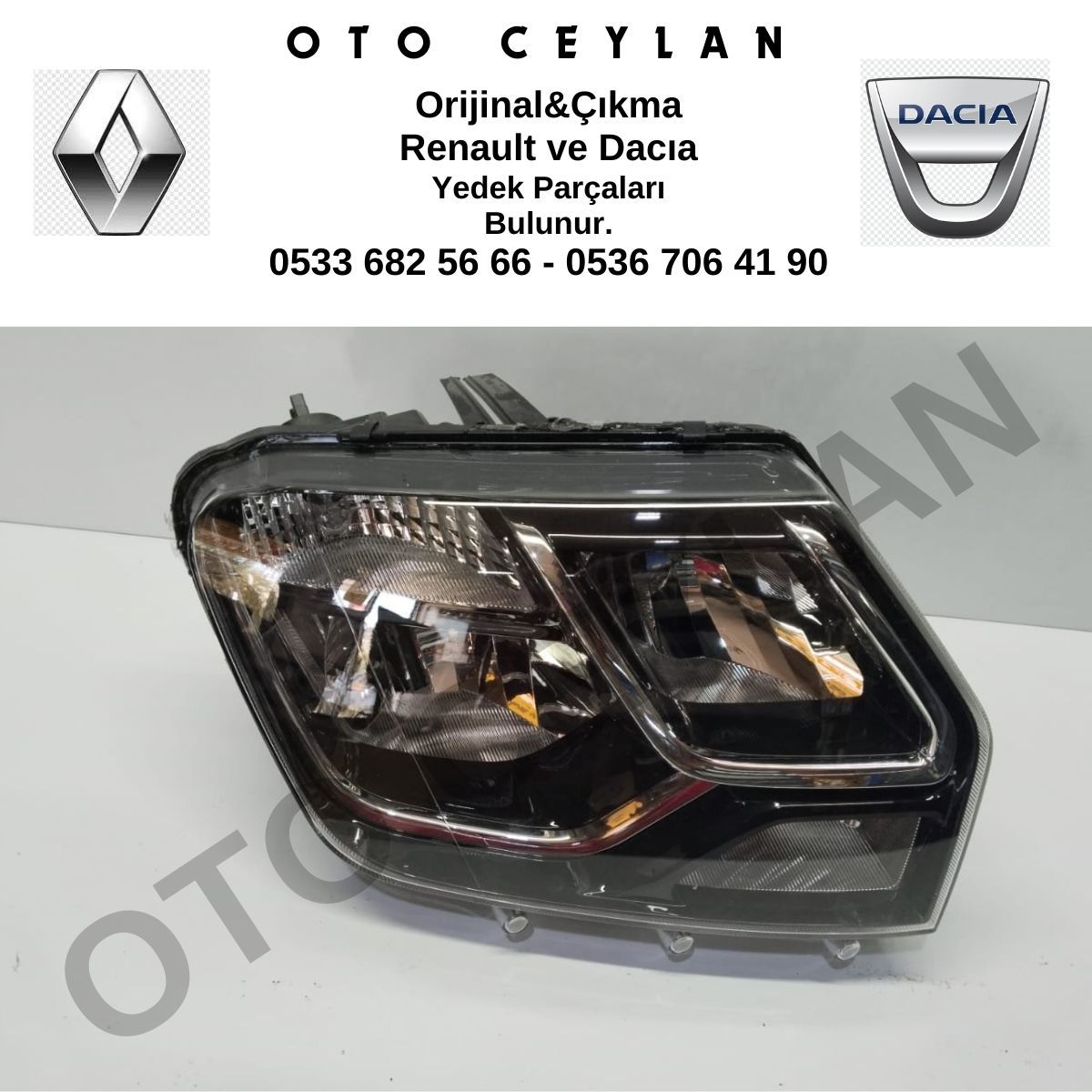 260100156R Dacia Duster Sağ Far Sıfır Orjinal Hafif Hatalı
