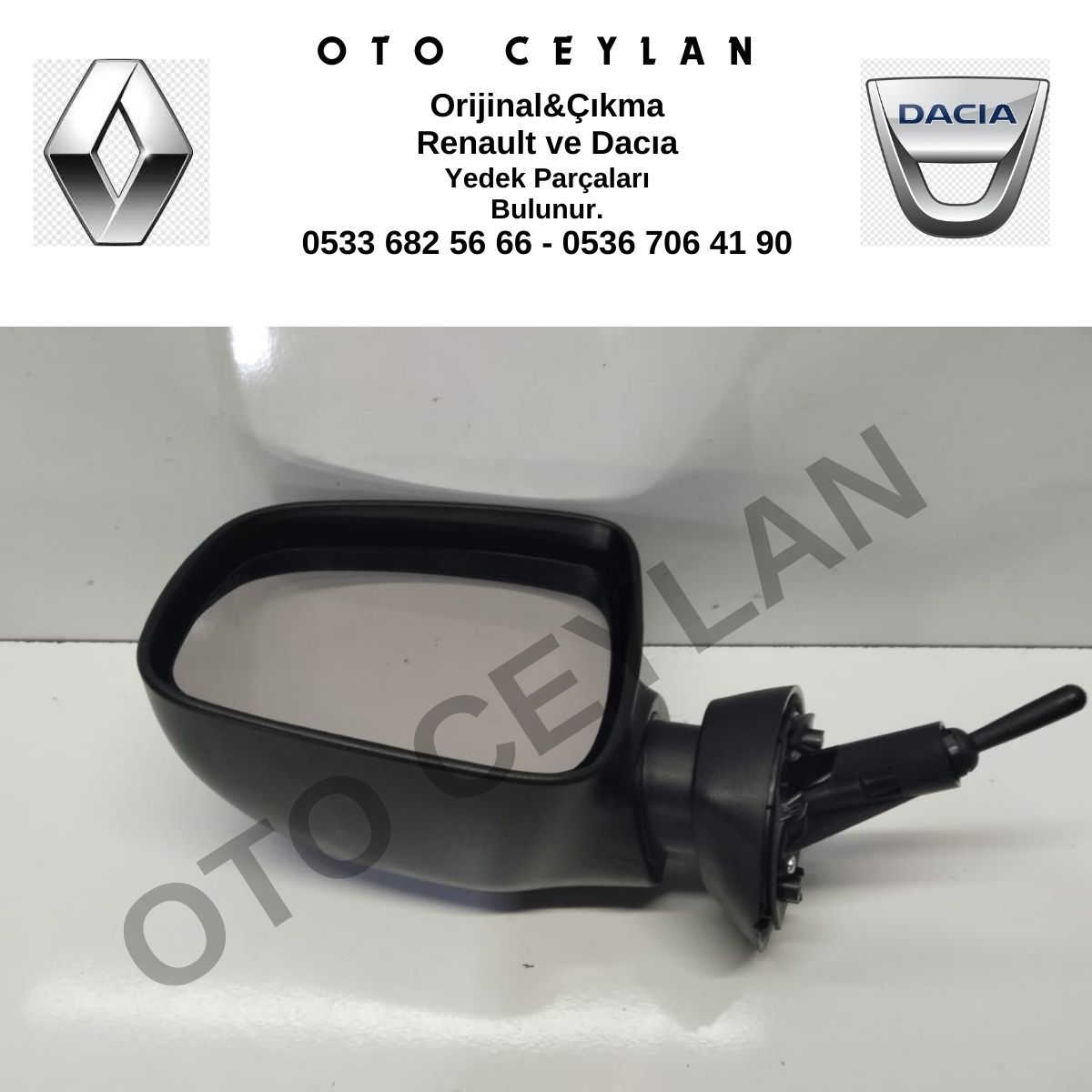 SPJ E 4075 6001549676 Logan Sandero Dış Dikiz Ayna Sol Mekanik Sıfır İthal