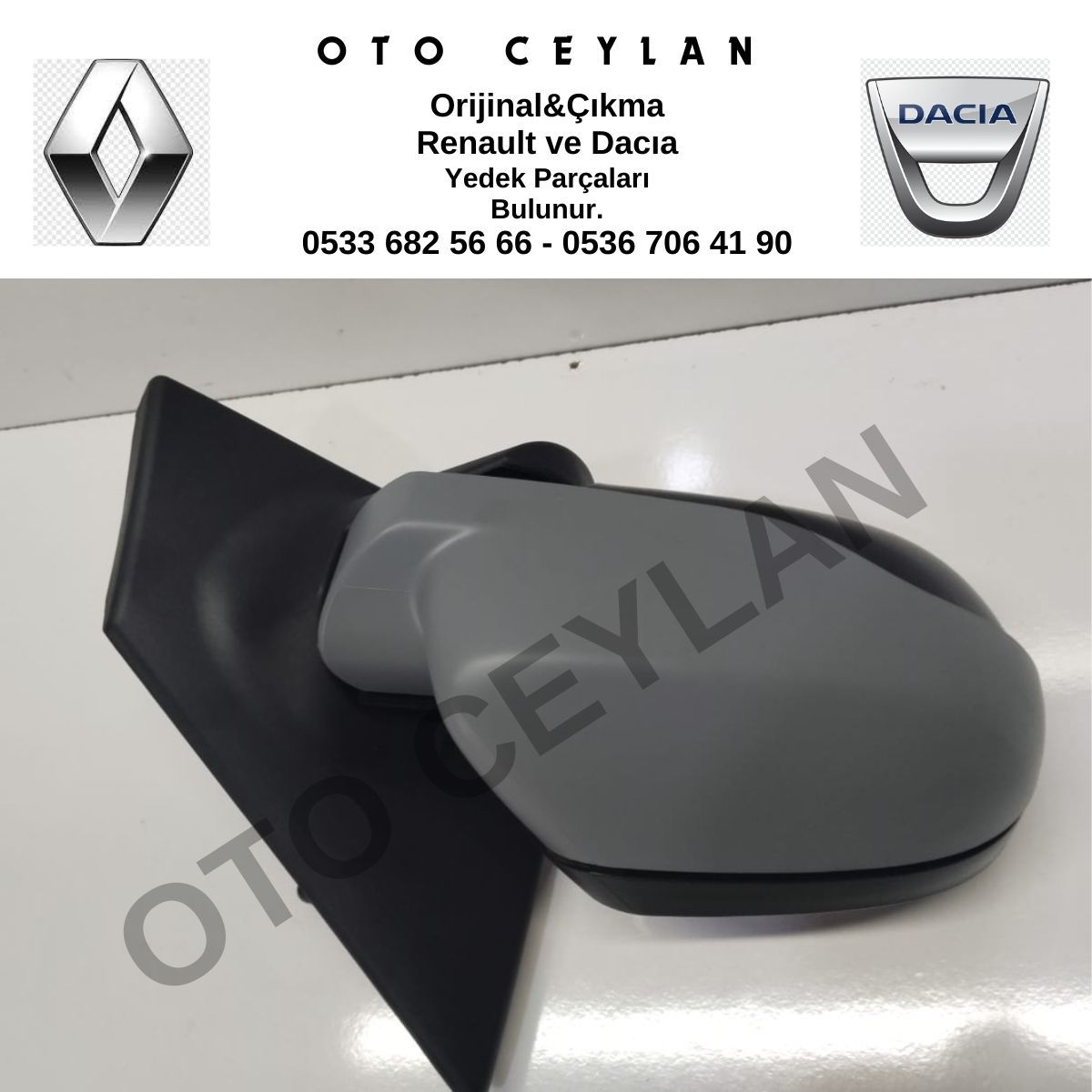 7701071864 Clio 3 Dış Ayna Komple Sağ Manuel Sıfır Orijinal