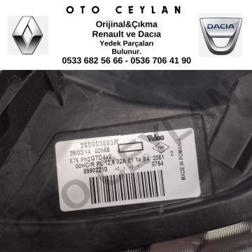 260603883R Kangoo Sol Far Sıfır Orjinal Hafif Hatalı