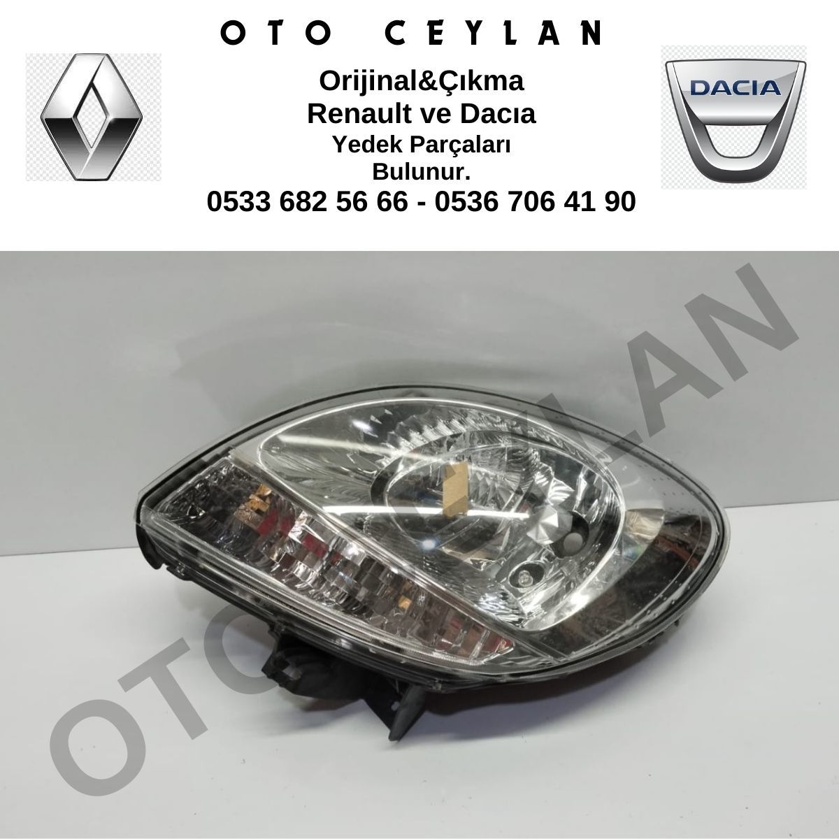 260603883R Kangoo Sol Far Sıfır Orjinal Hafif Hatalı