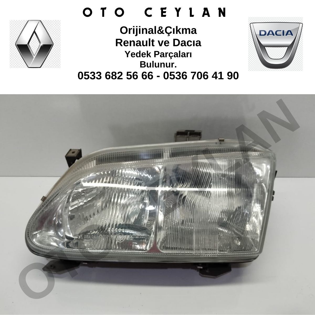 7701040688 Megane Sağ Far Sıfır Orjinal