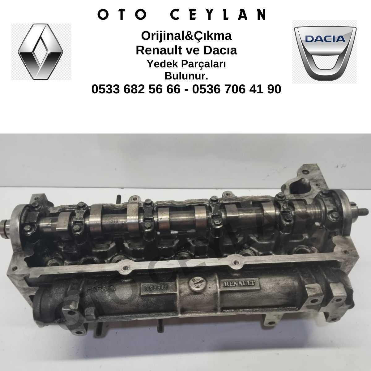 7701476059 Megane 3 Clio 2 Kangoo Logan Silindir Kapağı Dolu 1.5Dci K9K Euro 4 Orijinal Çıkma