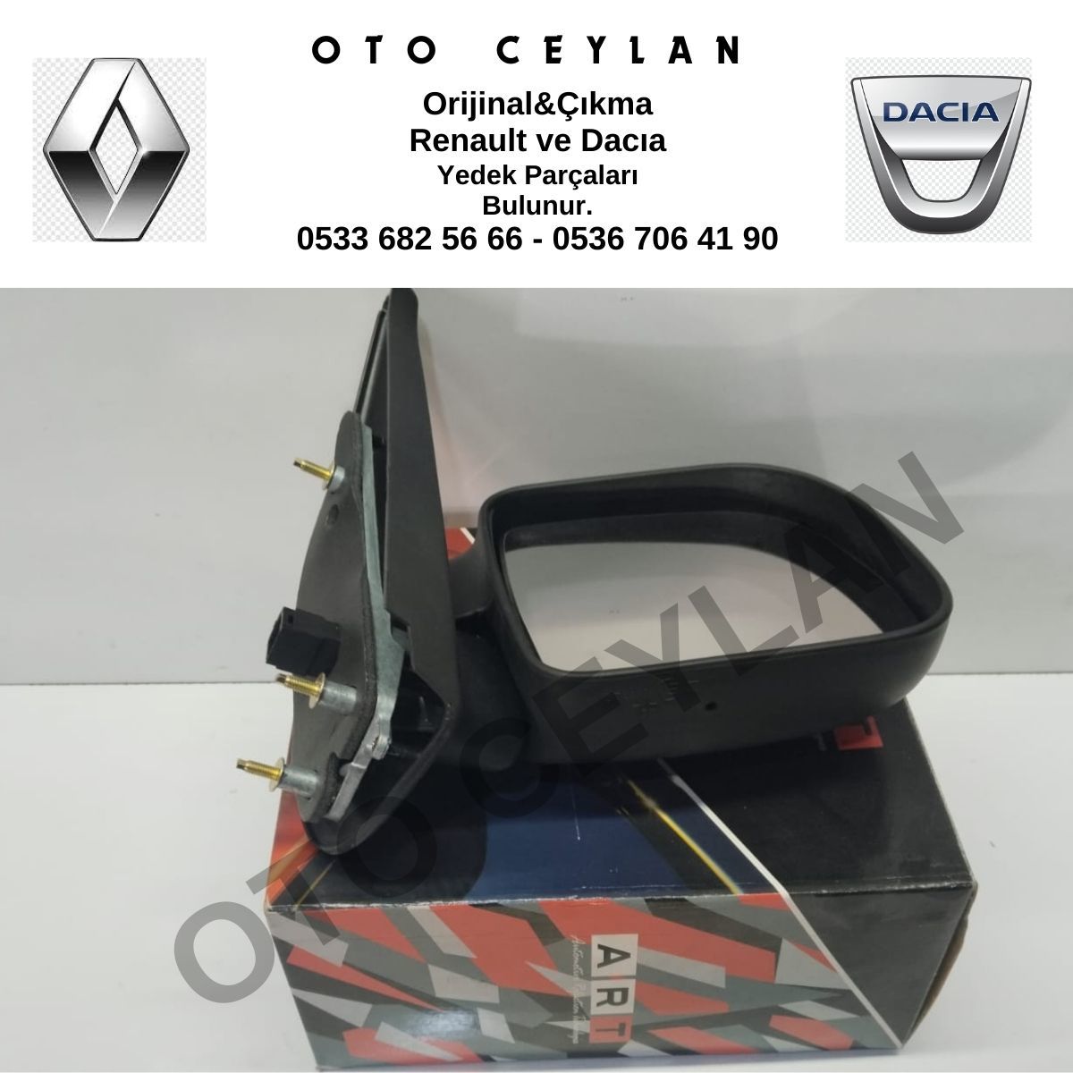 7700304835 Kango 1 Dış Dikiz Aynası Sağ Elektrikli Isıtmalı Konveks Sıfır Art Marka İthal