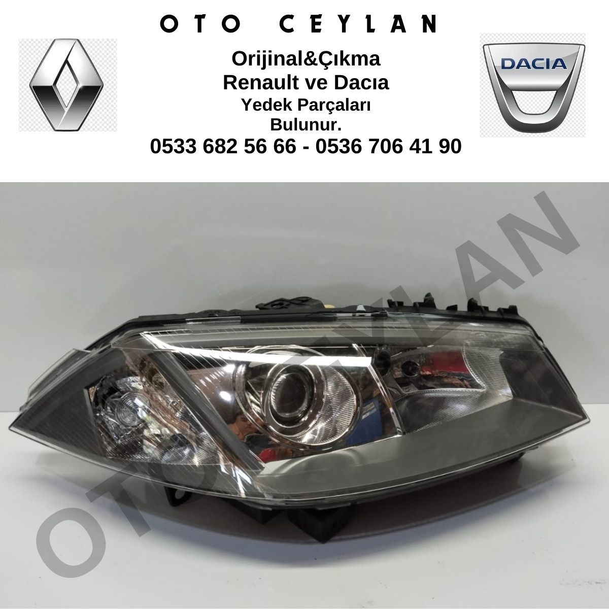 7701064022 Megane 2 Sağ Far Xenon Sıfır Orjinal Ufak Hata