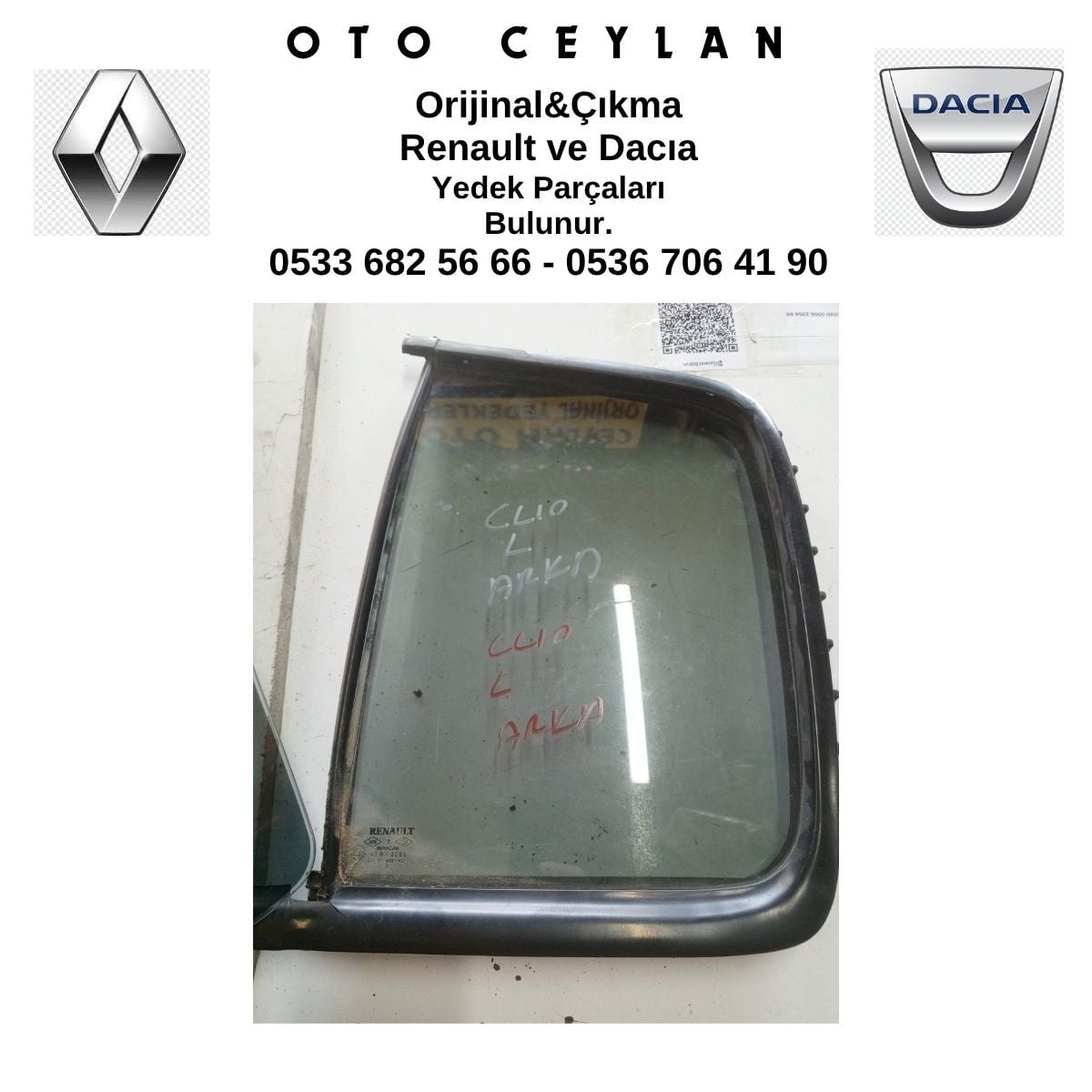 CLIO SOL ARKA KAPI KELEBEK CAMI ÇIKMA