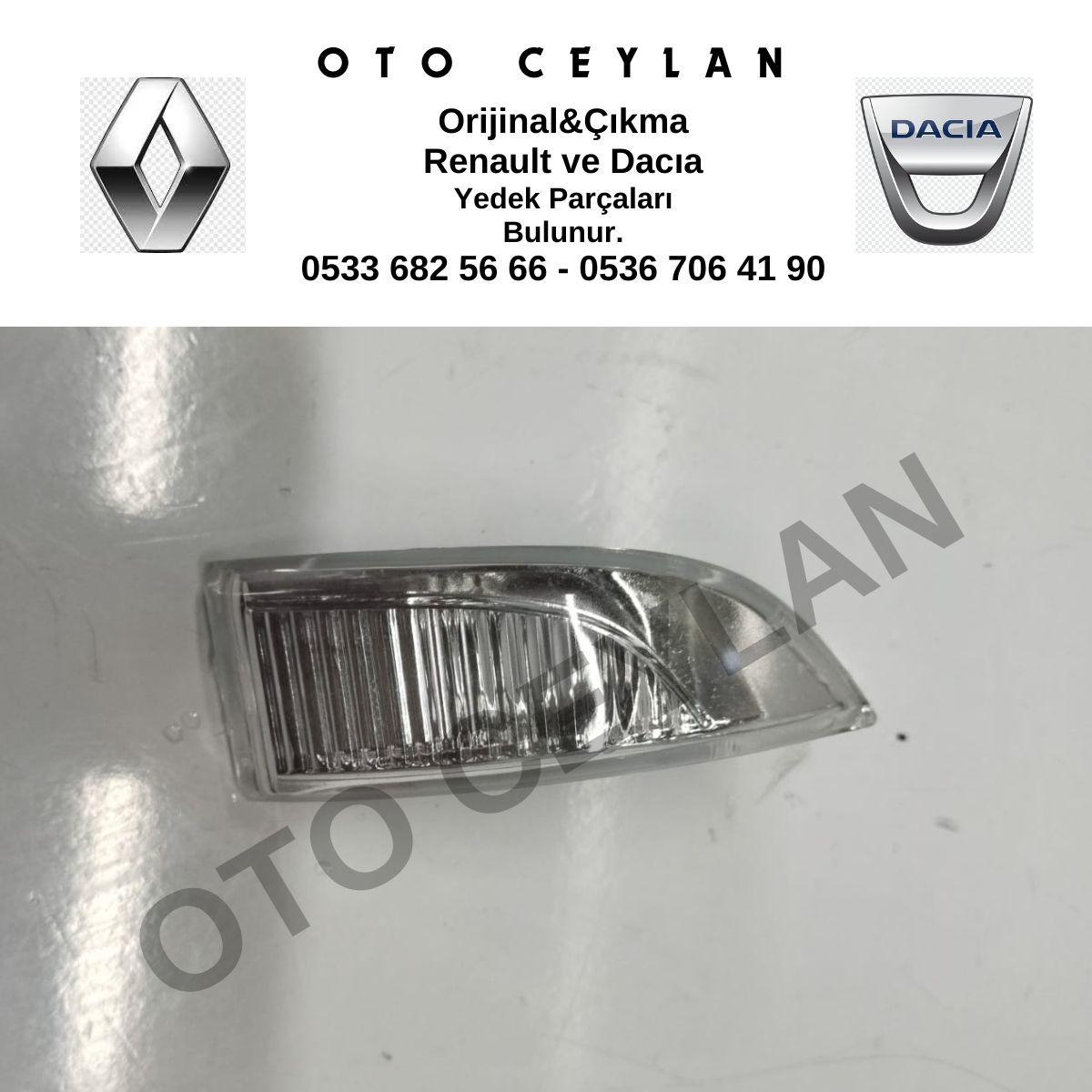 261609550R Megane 3 Yan Ayna Sinyali Sol Yan Sanayi Sıfır