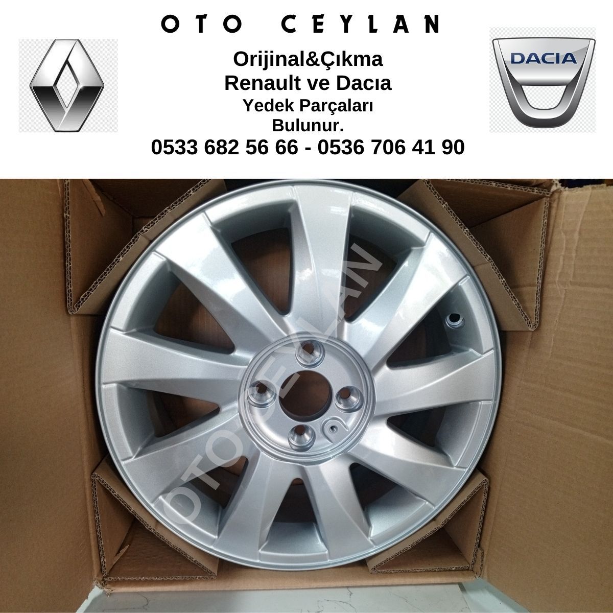 8200516685 Megan 2 Scenıc 2 Jant 4 Bijon 16 İnç Orjinal