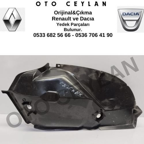 767482031R Dacia Sandero Sağ Arka Davlumbaz Çıkma Orjinal