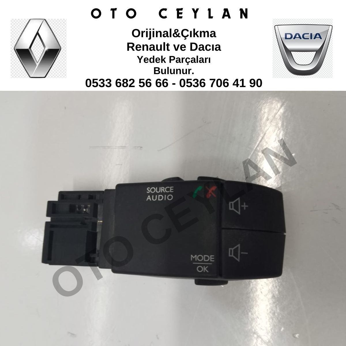 255522448R Clio 4 Radyo Kumanda Düğmesi Hatchback Orijinal Çıkma