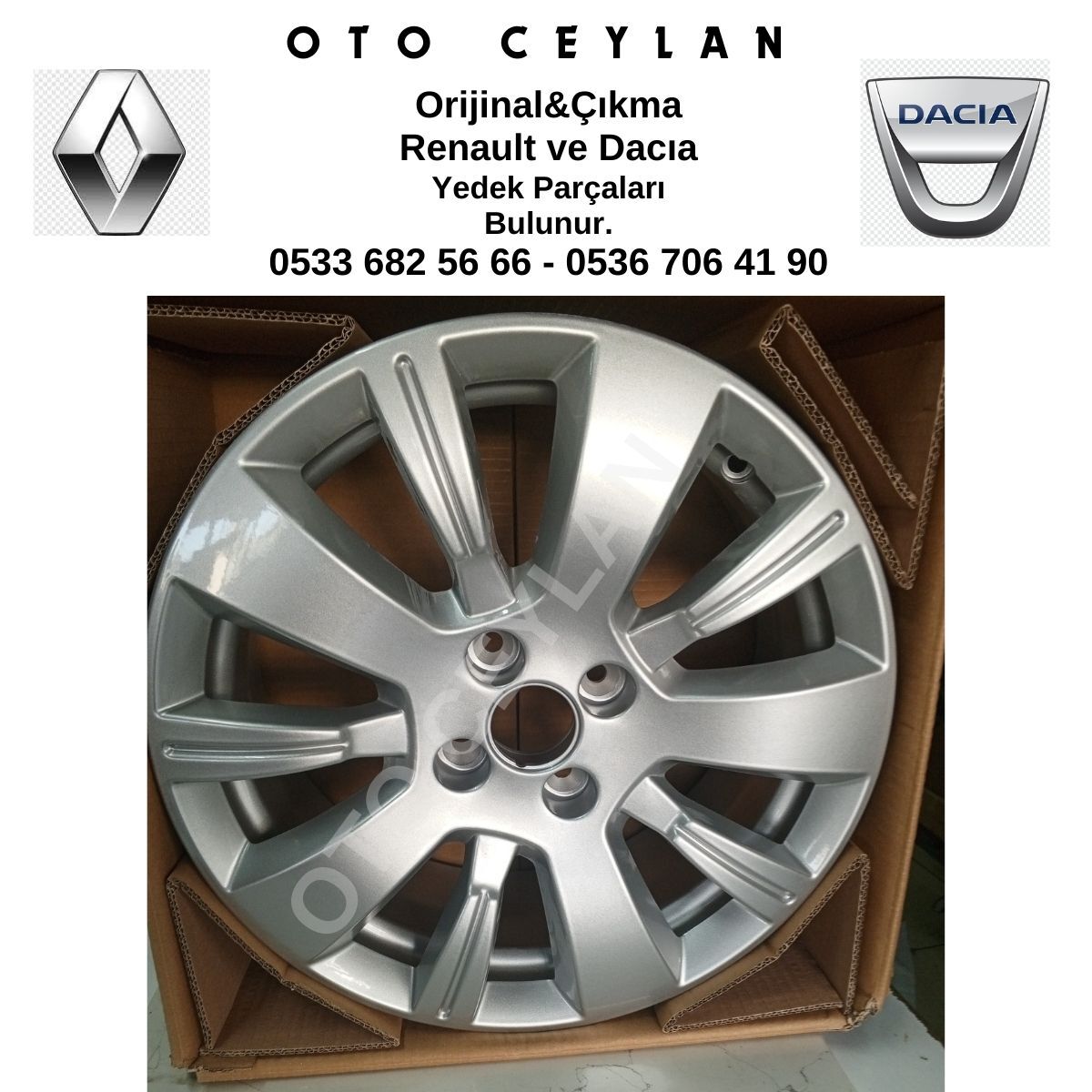403000554R Captur 16 İnç 4 Bijon Jant Orijinal