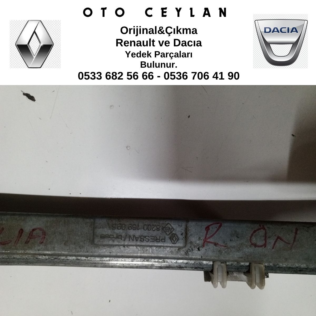 8200169095 CLIO THALIA SAĞ ÖN CAM KRİKOSU ÇIKMA