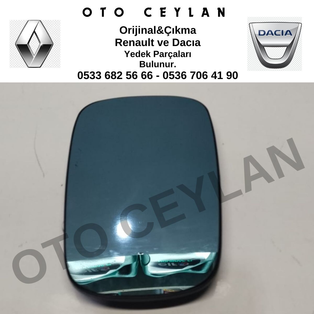 7701049066 SPJ L 0548 Laguna Dikiz Ayna Camı Sağ Elektrikli Sıfır Yan Sanayi