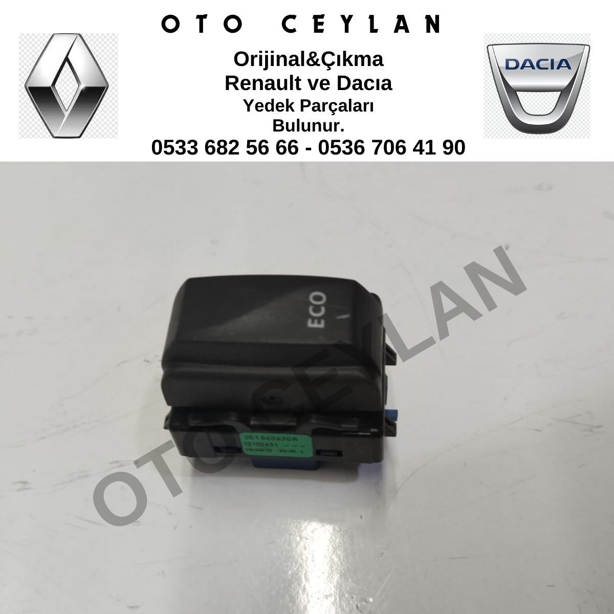 251B43430R Duster Eco Butonu Orijinal Çıkma
