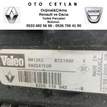 8200115542 Megan 2 Su Radyatörü Çıkma Orijinal