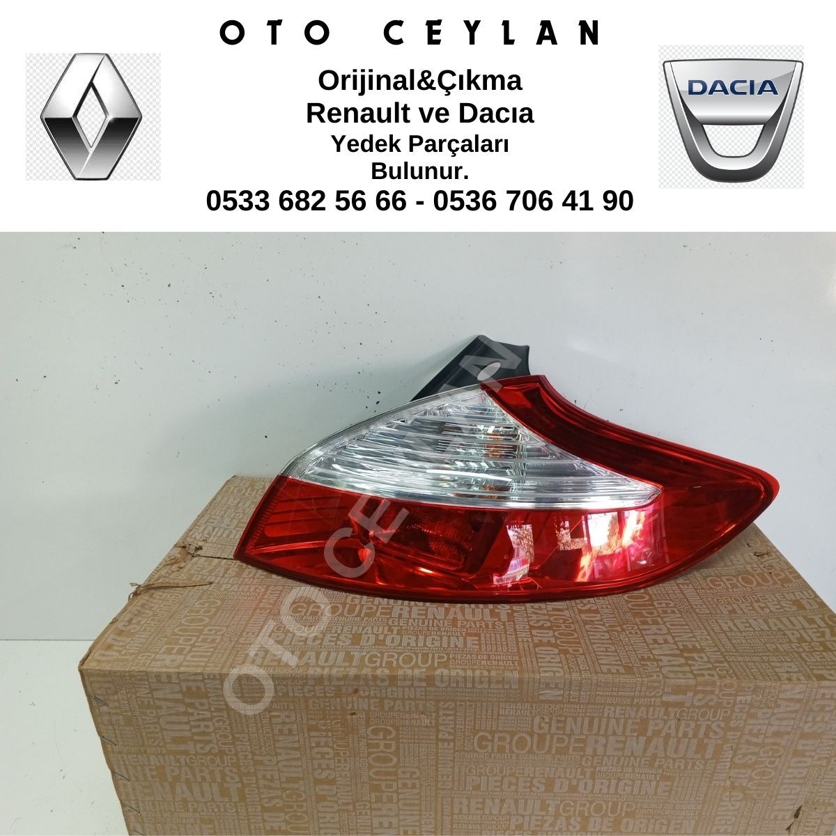 265500036R Megan 3 Sağ Stop Lambası Dış HB Orijinal